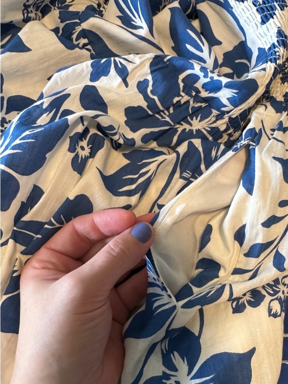 Draper James Floral Jacquard Flutter Sleeve Midi Dress Womens L Blue & Ivory NWT - Picture 16 of 16